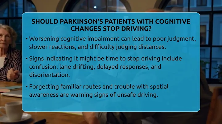 Should Parkinson's Patients With Cognitive Changes Stop Driving? - Everyday Parkinsons Help