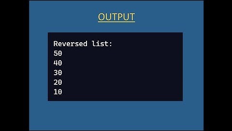 Print List in Reverse Order (While Loop)