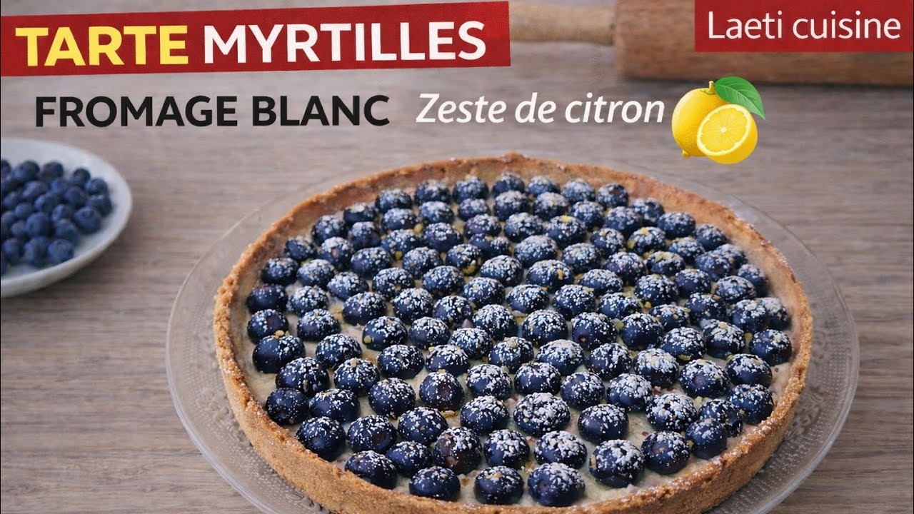 Tarte aux myrtilles fromage blanc