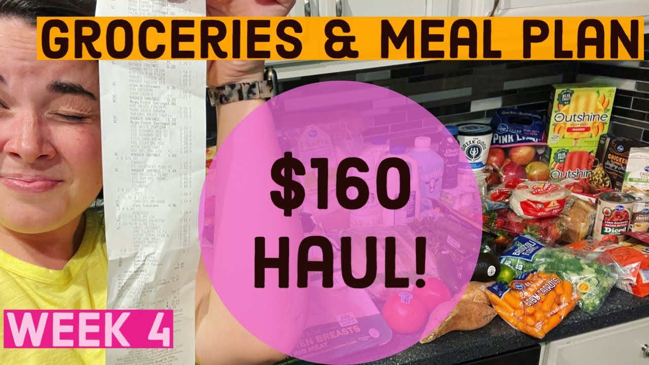 Grocery Haul & Meal Plan week 4! - YouTube