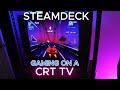 Using A Steamdeck On A crt TV Is Awesome  #steamdeck #retrohandheld #retrogaming