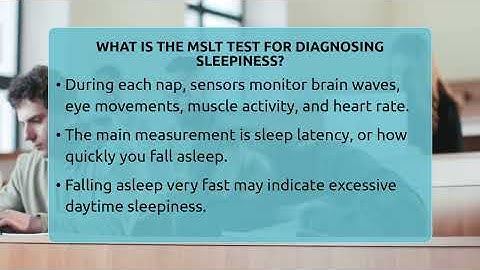What Is The MSLT Test For Diagnosing Sleepiness? - Sleep Apnea Support Network