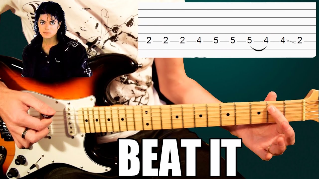 How To Play Beat It On Electric Guitar - Michael Jackson - Video Tab  Tutorial TCDG - YouTube