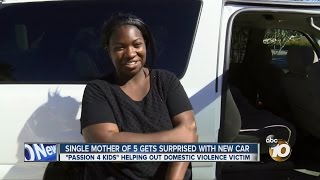 SURPRISE! Single mom of 5 gets new car