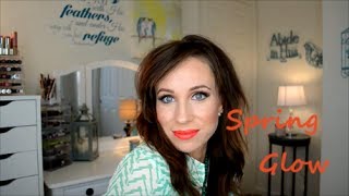 Spring 2014 Makeup Trend | Glowy Skin Orange Lips Gilded Eyes Tutorial