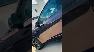Tesla Wrapped In Kpmf Gloss Midnight Crimson Bloom Vinyl