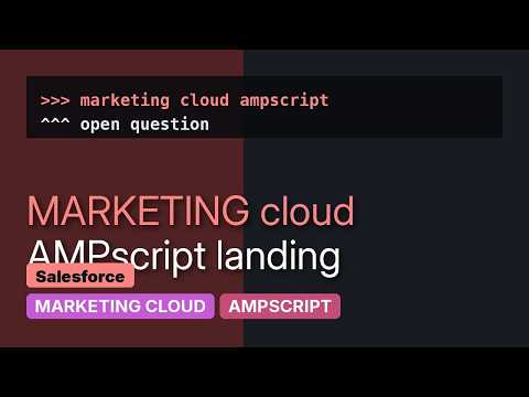 Salesforce: Using AMPscript on Landing Pages