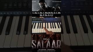 Salaar bgm piano || easy piano notes #salaar #salaarbgm #salaartrailer #prashanthneel #prabhas