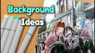 ❤ How to Draw Backgrounds & Come up with Ideas for Backgrounds❤ Perspective Tutorial ❤