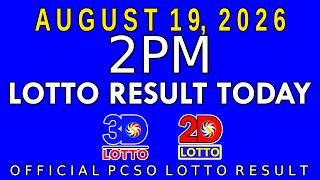 2pm Lotto Result Today August 19 2026 Swertres 3D Lotto Ez2 2D Lotto PCSO