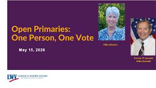 Open Primaries: One Person, One Vote
