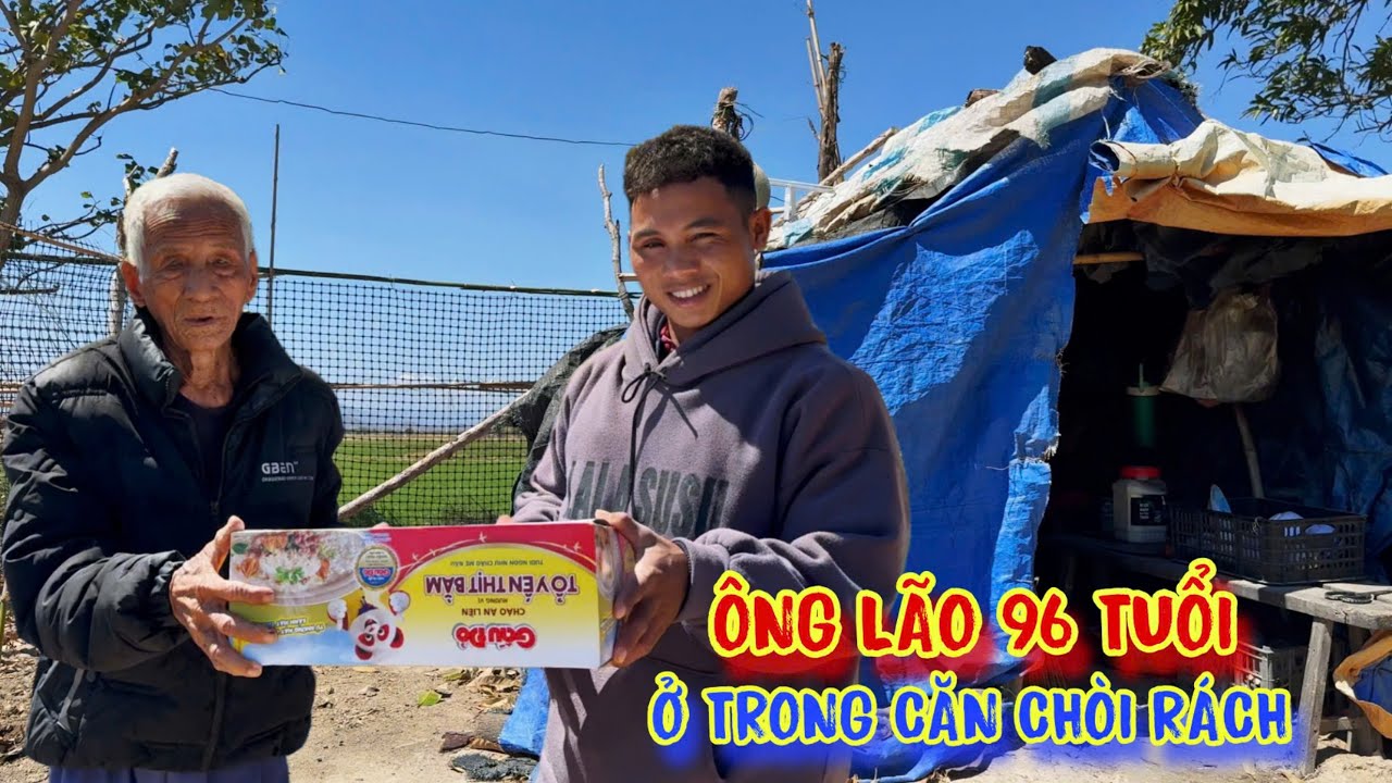 THĂM LẠI ông cụ 96 tuổi neo đơn, ở trong CĂN CHÒI rách - tập 1645