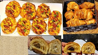 كرواسان ب٣ حشوات روعة Croissant with 3 amazing filling