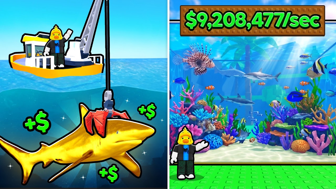 I Caught RAREST Fish to Build ULTIMATE Fish Tank in Roblox!