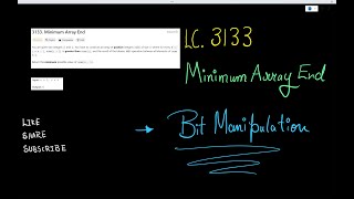 LeetCode | 3133. Minimum Array End | Bit Manipulation