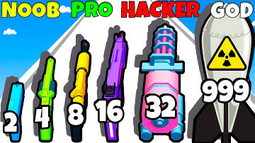 NOOB vs PRO vs HACKER vs GOD - Ray Gun Run