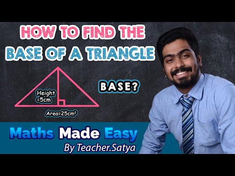 How to Find Base of Triangle with Area and Height - Teacher Satya