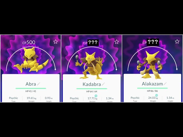 PokéXperto on X: Así se ve a Abra, Kadabra y Alakazam shiny 💫 en