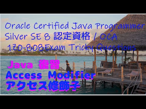 【Java Silver 認定試験】Java Programmer Silver SE試験の復習用リラクゼーション型Javaのエンタメ動画ーアクセス修飾子（Access Modifiers）編。