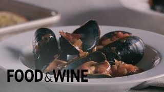 Steamed Mussels with Tomato and Garlic Broth | Recipe | Food & Wine