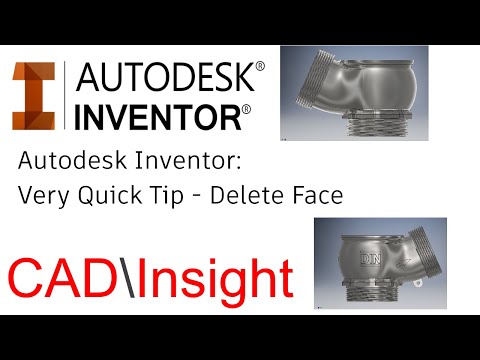 Autodesk Inventor - A Very Quick Tip - Delete Face