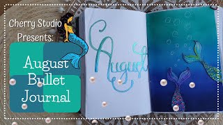 Plan with me - August 2022 Bullet Journal - Mermaid theme