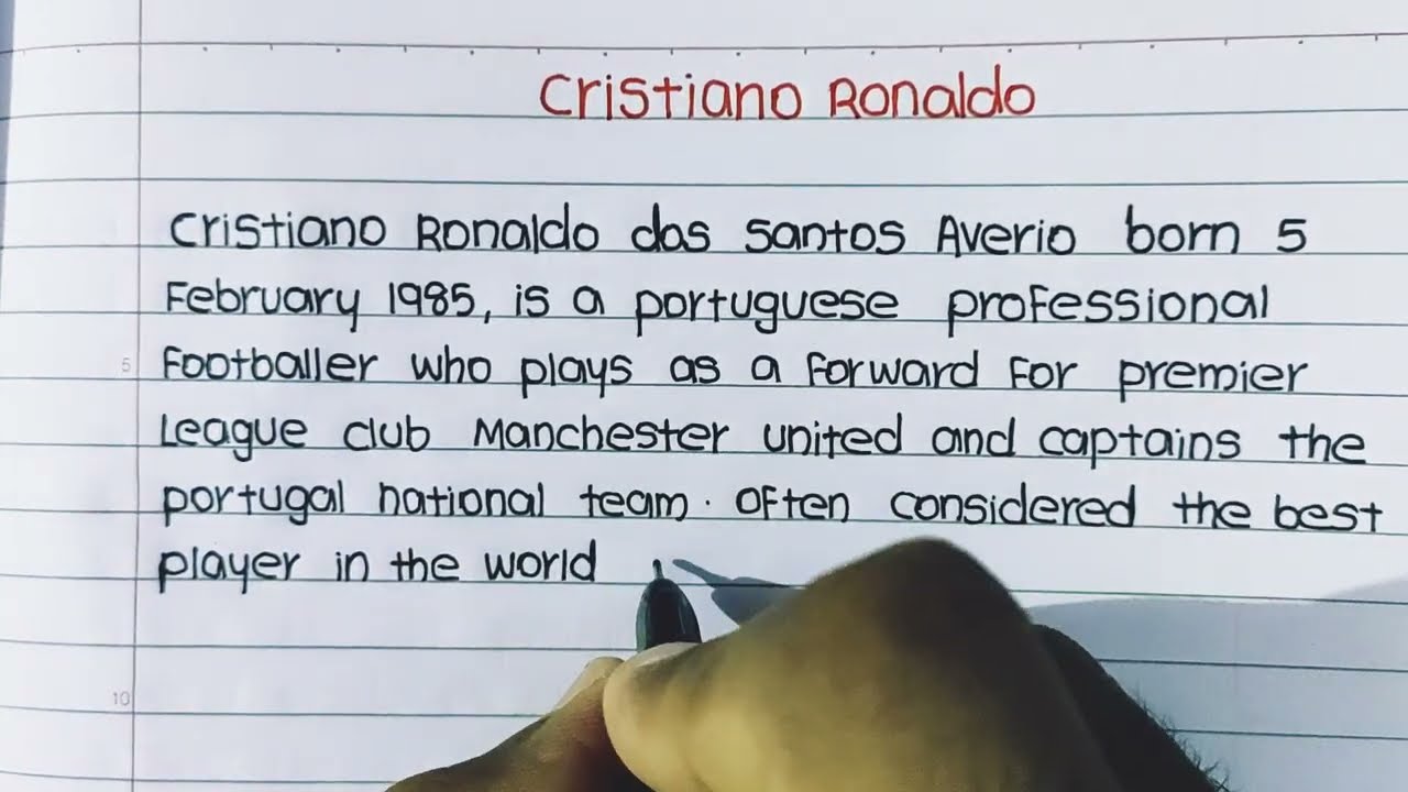 descriptive essay on ronaldo