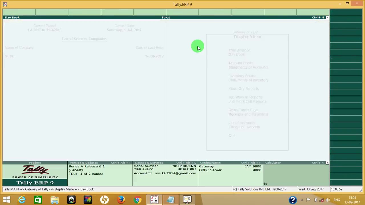 GST COLUMN DAY BOOK ADD TDL FILE OF COLUMN DAY BOOK IN TALLY ERP 9 6.