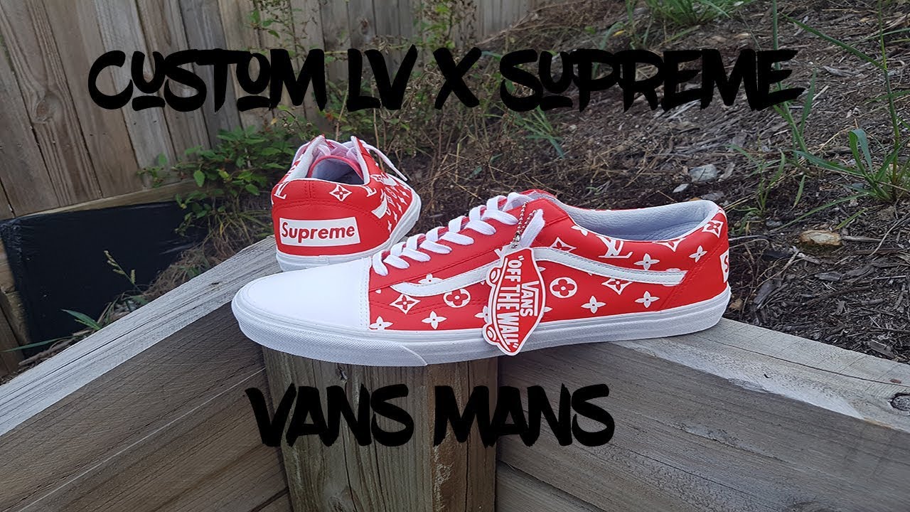 Custom Supreme x LV Vans 