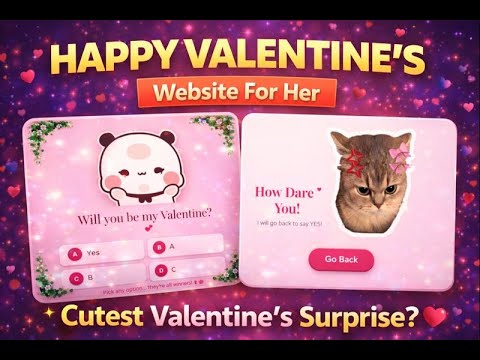 Happy Valentine’s Website ❤️ | Romantic Surprise Website for Her (2026) | Ahmii Codes