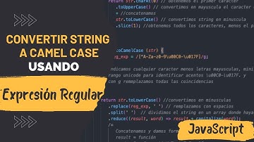Expresión regular para pasar un string a camelCase | JavaScript