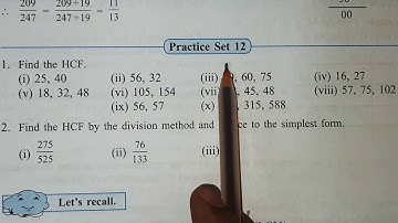 Practice set 12 | class 7 | HCF and LCM | STD 7TH | with prime factor method