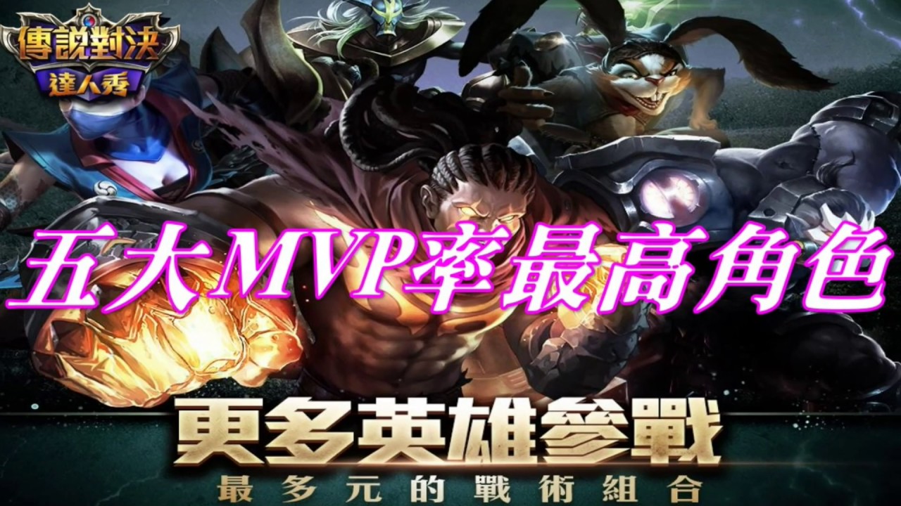 傳說對決 Top5 傳說對決五大mvp率最高角色 Lobo Youtube