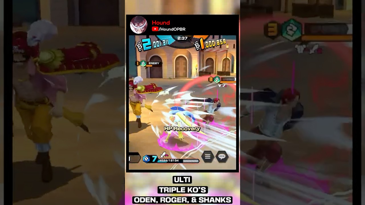 Ulti Triple KO's Oden, Roger, & Film Red Shanks | One Piece Bounty Rush