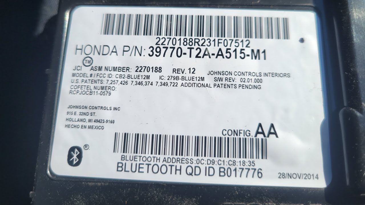 2015 Honda Accord Bluetooth Module Location and Removal - YouTube