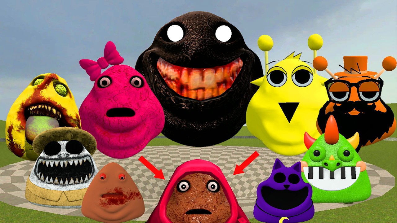 🌀SPARTAN KICKING POU BOU FAMILY FROM BOU'S REVENGE Of POU and SCARY PINK POU in BIG FUNNEL Gmod??🌀