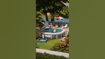 #EApartner | realistic above ground pool with the new curved pools! #thesims4 twitch in bio! ✨