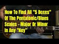 How To Find All Your Blues/Pentatonic Boxes In Any Key - Major Or Minor [LIVE Blues Lesson]
