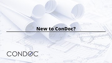 New to ConDoc?