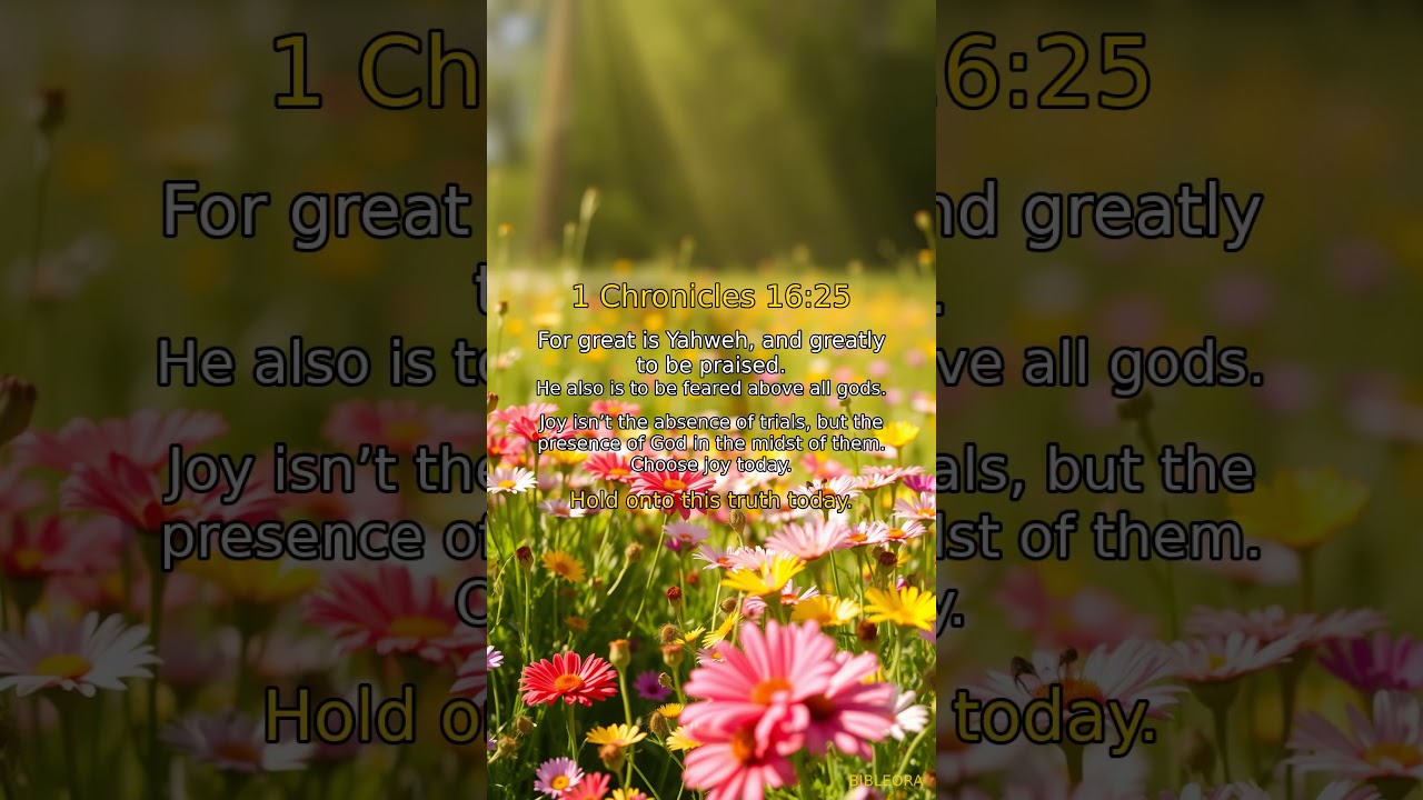 🙏 GOD'S WORD: Strength | 1 Chronicles 16:25 #shorts