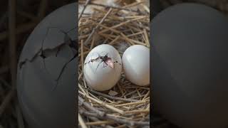 Baby pigeons eggs hatching time #birds #egg #pigeon