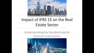 Impact of IFRS 15 on Real Estate Business with real-time examples
