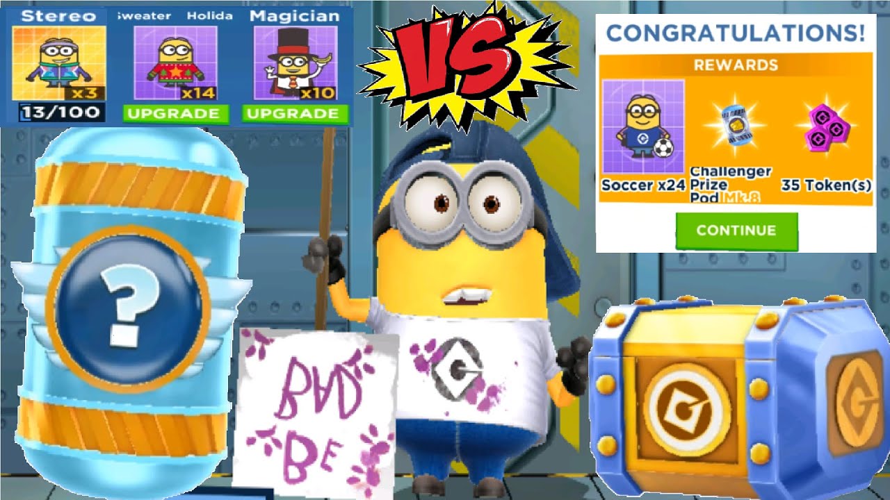 Minion Rush Agent Prize Pod Mk.8 VS daily challenge Box - gameplay walkthrough -  iOs & android
