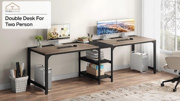 Tribesigns Amazing Double Office Desk - XK00286 Review #computerdesk #desk