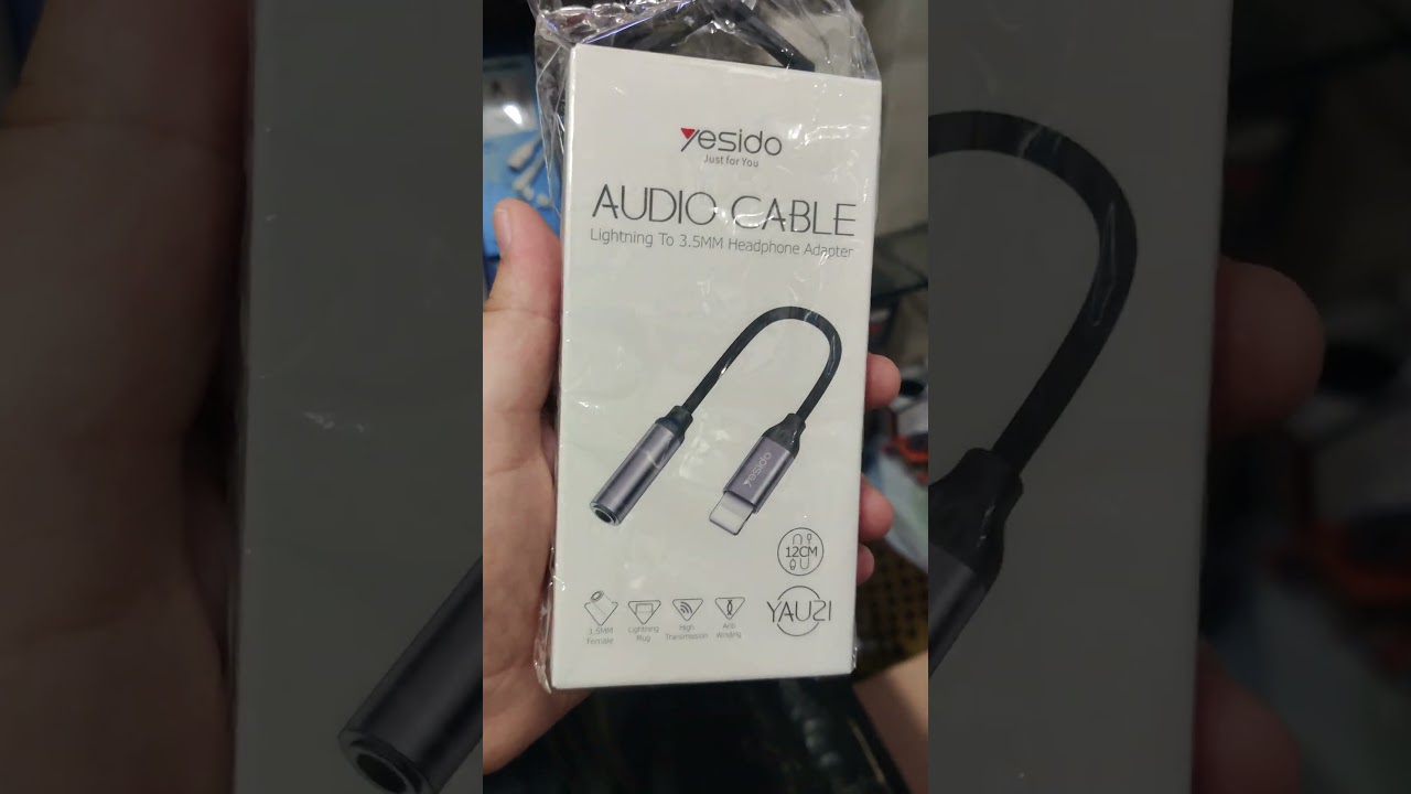 Yesido Audio Cable Lightning to 3.5mm Headphone Adapter