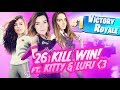 3 Girls Squad, 26 Kill Game! FT. LoserFruit, KittyPlays - Valkyrae Fortnite