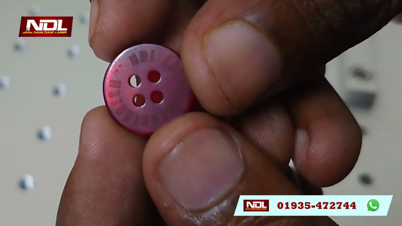 বুতামের উপর লেজার প্রিন্ট - UV Fiber Laser Printing on Buttons - NDL-Laser Magic in Bangladesh!