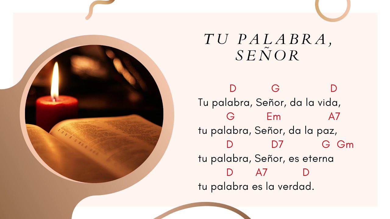 Tu palabra, Señor - Aclamación antes del evangelio, Cuaresma - Acordes