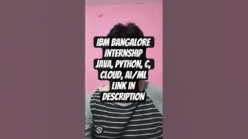 B.Tech Freshers | IBM Software Developer Internship 2025 | Bangalore