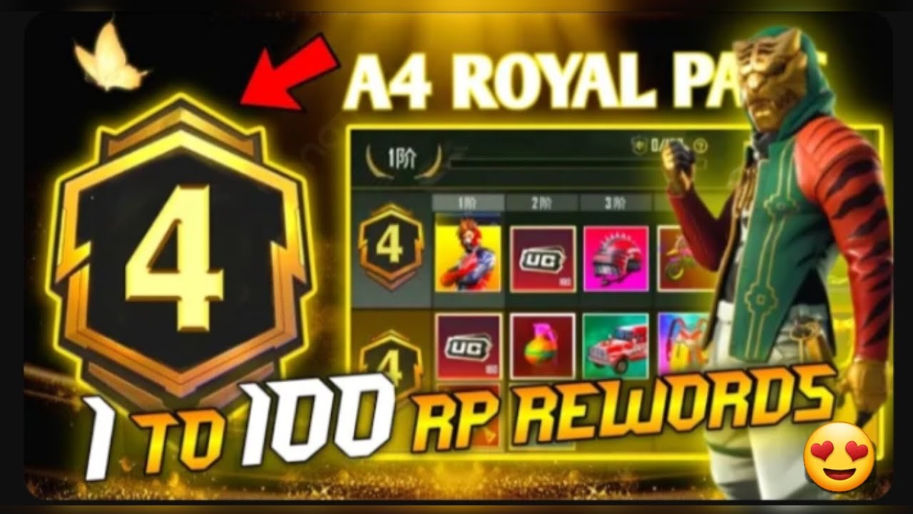 A4 ROYAL PASS // 1 TO 100 RP REWARDS // ACE 4 ROYAL PASS LEAKS ( A4 ROYAL  PASS PUBG MOBILE/BGMI )🔥 